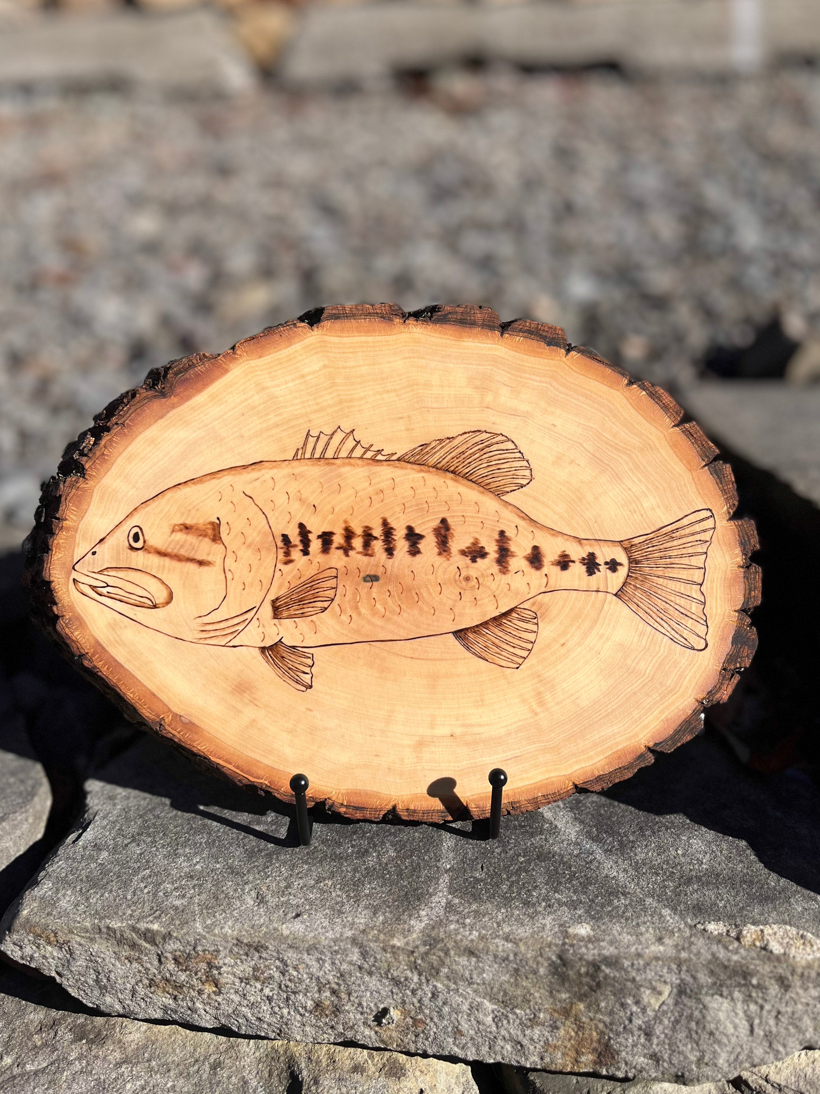 Largemouth Bass Basswood Slab